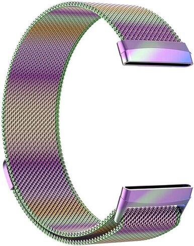Create idea Magnetic Watch Strap Compatible with Fitbit Versa 3 for 150-252mm/5.9-9.9inch Wrist Size Metal Mesh Watch Band Stainless Steel Replacement Wristband Colourful in Saudi Arabia