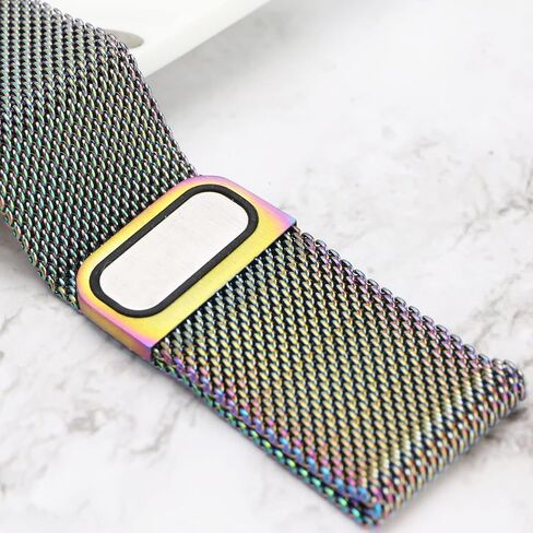 Create idea Magnetic Watch Strap Compatible with Fitbit Versa 3 for 150-252mm/5.9-9.9inch Wrist Size Metal Mesh Watch Band Stainless Steel Replacement Wristband Colourful in Saudi Arabia