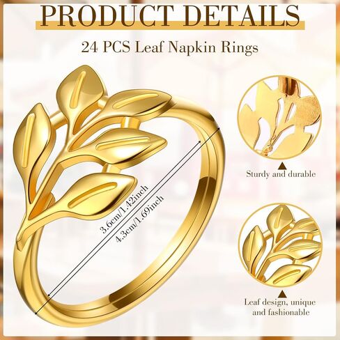 Mifoci 12 Sets Gold Leaf Placemats and Leaf Napkin Rings Round Gold Napkin Rings Hollow Out Fall Placemats for Dinner Table Holiday Thanksgiving Wedding Party Fiesta Accent in Saudi Arabia
