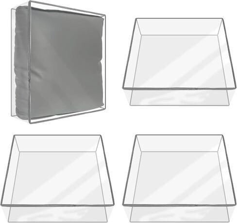 HFYZZ 4 Pcs Plastic Sofa Seat Cushion Covers Clear PVC Waterproof Sofa Couch Covers Sofa Seat Slipcover for Against Cat Dog Clawing Scratching, 29x29x9 Inch in Saudi Arabia