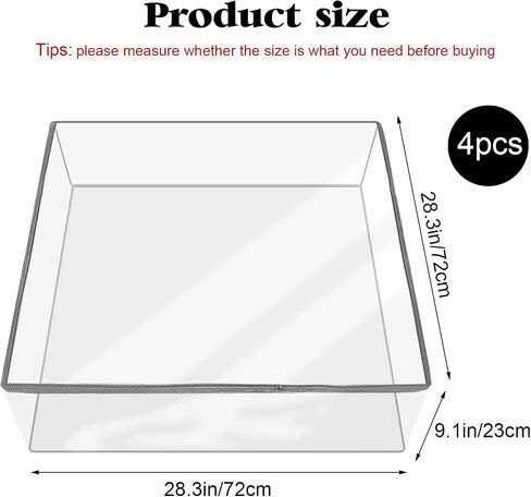 HFYZZ 4 Pcs Plastic Sofa Seat Cushion Covers Clear PVC Waterproof Sofa Couch Covers Sofa Seat Slipcover for Against Cat Dog Clawing Scratching, 29x29x9 Inch in Saudi Arabia