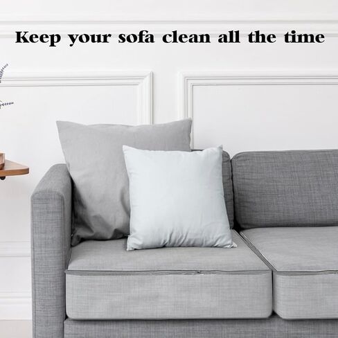 HFYZZ 4 Pcs Plastic Sofa Seat Cushion Covers Clear PVC Waterproof Sofa Couch Covers Sofa Seat Slipcover for Against Cat Dog Clawing Scratching, 29x29x9 Inch in Saudi Arabia