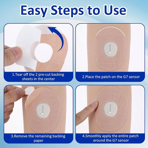 20Pcs Dexcom G7 Adhesive Patches Waterproof, Overpatch for Dexcom G7, Breathable G7 Dexcom Over Patch, Premium Adhesive Patches for G7, Hypoallergenic & Skin-Friendly in Saudi Arabia