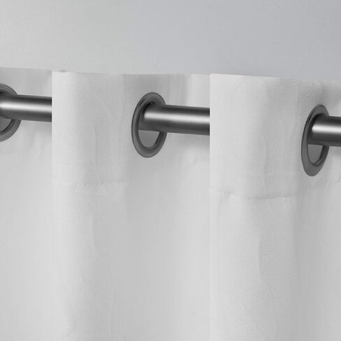 Exclusive Home Forest Hill Woven Room Darkening Blackout Grommet Top Curtain Panel Pair, 52"x108", Winter in Saudi Arabia