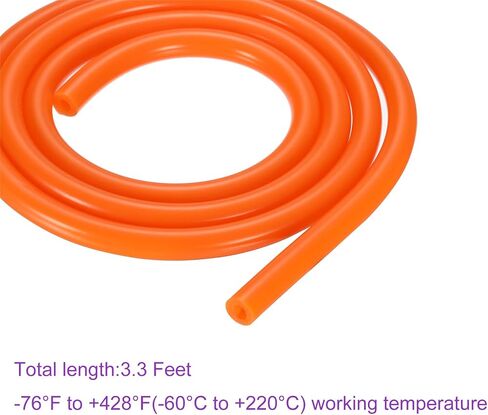 DMiotech 5/32" ID 5/16" OD 3.3 Feet Silicone Tube Orange Industrial Silicone Tubing for Water Air Pump in Saudi Arabia