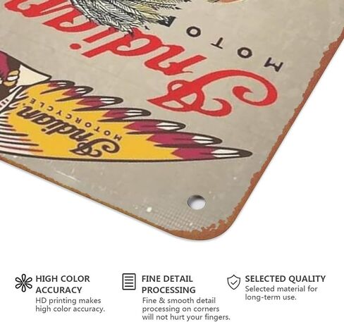 Indian Motorcycle Girl Garage Poster Retro Metal Sign Vintage Tin Sign for Cafe Bar Home Wall Decor 12 X 8 inch (JIANZV-KIE616J) in Kuwait