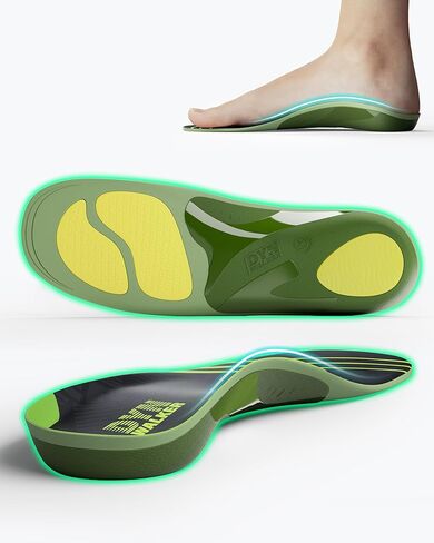 Arch Support Inserts, DynWalker Metatarsal Pads,Relief Plantar Fasciitis,Flat Feet,Overpronation,Heel Bone Spur,Green,S in Saudi Arabia