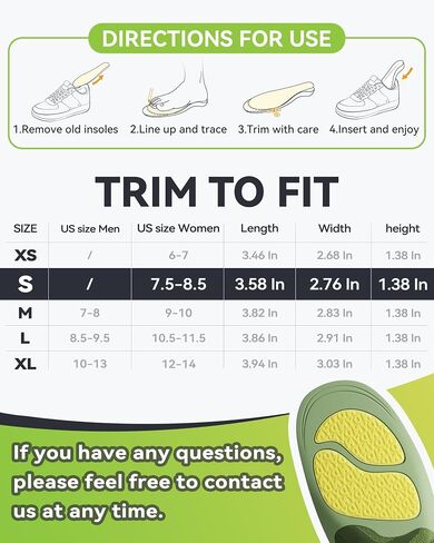 Arch Support Inserts, DynWalker Metatarsal Pads,Relief Plantar Fasciitis,Flat Feet,Overpronation,Heel Bone Spur,Green,S in Saudi Arabia