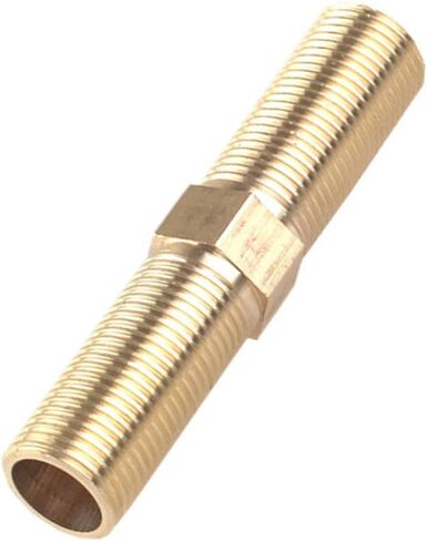 Brass Pipe Fitting, 1/2" x 1/2" G Male Thread Pipe, Faucet Extension Adapter Kits, 4" Long Hex Nipple, 1-Pack in Kuwait