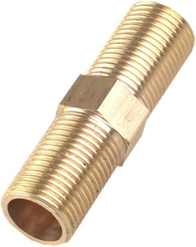 Brass Pipe Fitting, 1/2" x 1/2" G Male Thread Pipe, Faucet Extension Adapter Kits, 4" Long Hex Nipple, 1-Pack in Kuwait