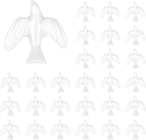 200 Mini Doves for Crafts, 1 Inch Bulk White Dove Miniature Birds for Crafts Wedding Cake Decoration (200PCS 1 Inch) in Saudi Arabia