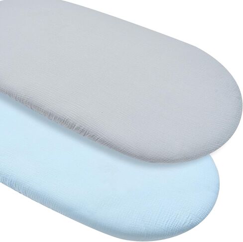 ملاءة سرير أطفال من الموسلين بيبي تينو للاطفال الاولاد والبنات، ملاءات سرير فائقة النعومة مناسبة لسرير السرير البيضاوي والمستطيل والساعة الرملية، ملاءات جيدة التهوية وقابلة للغسل في الغسالة، عبوة من in Kuwait