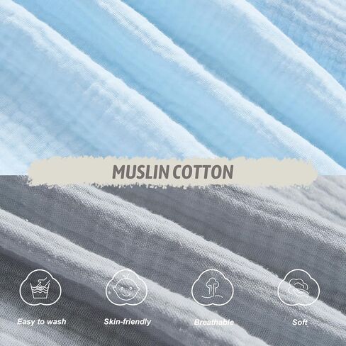 ملاءة سرير أطفال من الموسلين بيبي تينو للاطفال الاولاد والبنات، ملاءات سرير فائقة النعومة مناسبة لسرير السرير البيضاوي والمستطيل والساعة الرملية، ملاءات جيدة التهوية وقابلة للغسل في الغسالة، عبوة من in Kuwait