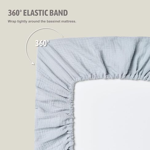ملاءة سرير أطفال من الموسلين بيبي تينو للاطفال الاولاد والبنات، ملاءات سرير فائقة النعومة مناسبة لسرير السرير البيضاوي والمستطيل والساعة الرملية، ملاءات جيدة التهوية وقابلة للغسل في الغسالة، عبوة من in Kuwait