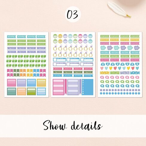 Wedding Stickers for Scrapbooking, 8 Sheets 200+ Pcs Romantic Wedding Scrapbook Stickers, Waterproof Bridal Scrapbooking Sticker, Bride Sticker for Engagement Anniversary Planner in Kuwait