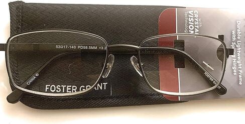 Foster Grant Men's Titanium Reading Glasses T23 Gun +1.50 in Saudi Arabia