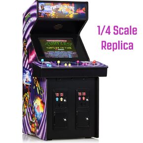 Quarter Arcades Official TMNT Turtles in Time 1/4 Sized Mini Arcade Cabinet by Numskull - Playable Replica Retro Arcade Game Machine - Micro Retro Console