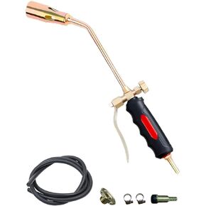 Propane torch can be used for a variety of purposes - Adjustable Flame. It has a 4-foot-long hose, and it can also be used as a torch kit for a fireplace and burning charcoal.