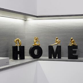 Guichifun Collectible Figurines Home Decor Gifts - Meditation Decorative 4Pcs Set Housewarming Gift Home letter signs Decor Yoga Girl Pose Modern Farmhouse Decor Sets Christmas Birthday Gifts