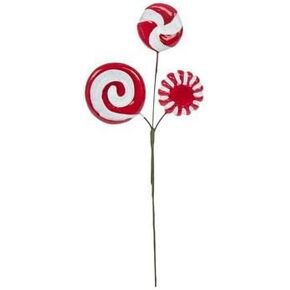 Peppermint Candy Red White Pick Christmas Wreath Tree Decoration Craft Projects DYI Farmhouse