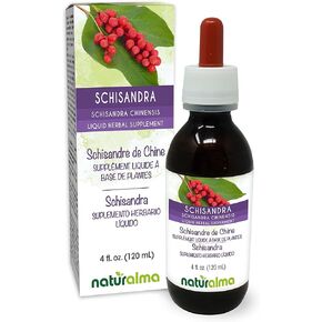 Naturalma Schisandra (Schisandra chinensis) fruit Alcohol-free Tincture - 4 fl oz Liquid extract in drops - Herbal supplement - Vegan