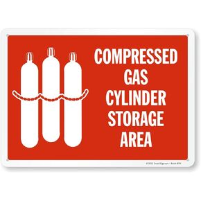SmartSign "Compressed Gas Cylinder Storage Area" Sign | 10" x 14" Aluminum