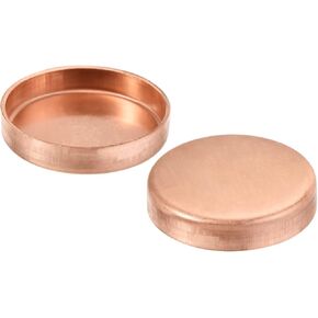 MECCANIXITY Copper End Cap Pipe Fitting Sweat Plug Connection 38mm(1.5") ID for Water Pipe Plumbing, Pack of 2