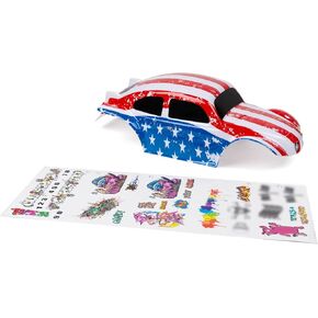 SummitLink Compatible Custom Body Flag Strip Style Replacement for 1/10 1/8 Scale RC Car or Truck (Truck not Included) B-ST-01