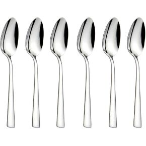 Teaspoons Stainless Steel 18/0 Tea Spoons 6 Pcs, 6.29 Inches For Home, Kitchen Restaurant, Slilver