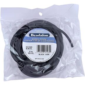 Beadalon JRT1.7BLK-25M Rubber Tubing 1.7mm Black, 25-Meter
