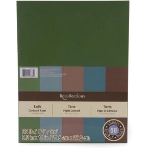 Recollections Cardstock Paper, Earth Colors 8 1/2 x 11
