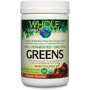 Whole Earth & Sea from Natural Factors, Organic Fermented Greens, Vegan Whole Food Supplement, Unflavored, 13.8 Oz