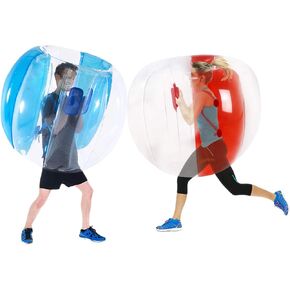 ZHUYNXIR 2 PC Sumo Ball for Adults, Bumper Bounce Balls for Kid, Inflatable Bounce Ball for Kid, Body Zorb Ball for Kids Outdoor Team Gaming Play (48 in,Blue+Red) in Saudi Arabia