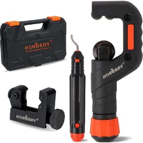 HORUSDY Tube Cutter Tool - Heavy Duty Pipe Cutter Tool 3/16" - 2"OD - Mini Tubing Cutter 1/8" - 7/8", for Copper, PVC Pipes and Thin Stainless Steel Tube