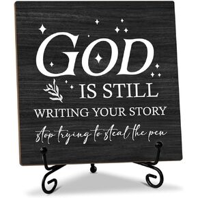 You Got This Gifts For Women Men Wooden Sign Desk Decor Wood Plaque with Support Stand, I Believe You Home Office Farmhouse Desk Accessories, Appreciation Thank You Gifts for Coworker Colleague -16
