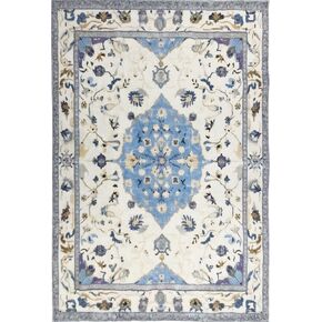 Bohemian Washable Area Carpet, Living Room 5'x7'Area Carpet, Bedroom Ultra Soft Area Carpet, Retro Design, high Fuzz, Stain Resistant Carpet, Anti Slip Backing, (Mixed Color-5, 5'X7')