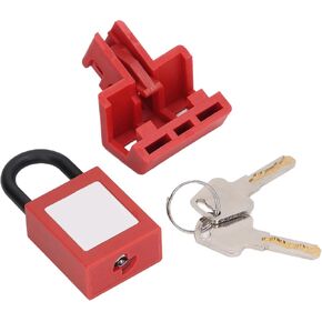 Circuit Breaker Lockout Double Pole Tagout Breaker Lock Device with Padlock Portable for Electrical Switch Industrial Electric Power