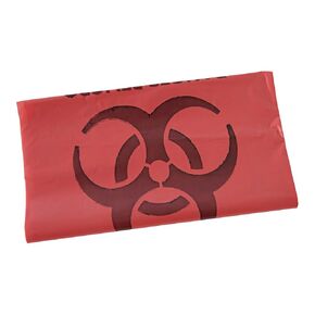 Boardwalk Linear Low Density Health Care Trash Can Liners, 33 gal, 1.3 mil, 33 x 39, Red, 150/Carton