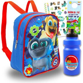 Disney Puppy Dog Pals Mini Backpack for Boy - Puppy Dog Pals Bag Bundle 10" Puppy Dog Pals Mini Backpack, Water Bottle, Stickers, More | Puppy Dog Pals Backpack for Toddler Boys