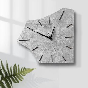 Rustic Wall Clock Silent Non-Ticking, Frameless Art Irregularity Wall Clocks Decorative for Home Living Room Kitchen Office, Battery Operated Rustic