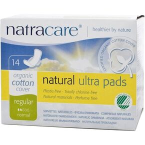 Natracare Pads Ultra With Wings 14 ct, 5 Boxes (70 Pads Total)