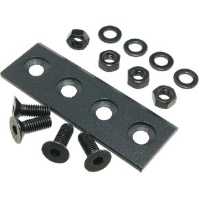 Barn Door Track Splice Piece Sliding Barn Door Track Connector 80 x 27mm Sheet Metal Repair Fastener for TV Wall Installation Reinforced Bed Frame Closet Door Black