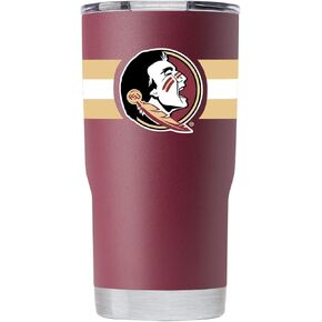 Gametime Sidekicks Florida State 20oz Maroon Tumbler - Officially Licensed, 18/8 Stainless Steel, Double-walled, Vacuum-insulated, UV LED Printed Logos, Sweatless, Stays Hot/Cold - 360 Wrap