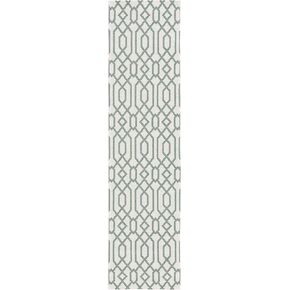 MARTHA STEWART x SAFAVIEH 2' x 8' Pink/Ivory MSR421U Contemporary Geometric Cotton Runner Rug in Kuwait
