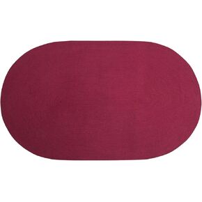 Better Trends Braided Rug, Alpine Braid Collection - Durable, Stain Resistant, Reversible Indoor Utility Rug, 100% Polypropylene Rug, Vibrant Color Rug, 24" x 108" Runner Rug, Burgundy Solid Rug