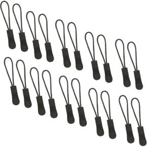 JOSDIOX 20pcs Replacement Zipper Pulls Black Zipper Pull Cord Extender for Backpacks, Jackets, Luggage, Purses, Handbags (09 Rose red) in Kuwait