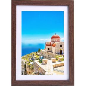 Picture Frame,Display Pictures 8x10 Without Mat,Wall Gallery Photo Frames,Pre-Installed Hanging Hooks for Portrait or Landscape Mode (walnut, 8X10)