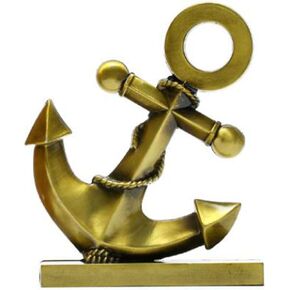 Anchor Zinc Alloy Miniature Statue Size LWH 5x1x6 Inch Anchor Color Golden