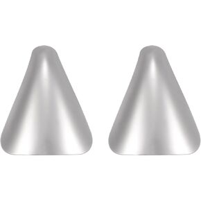 HARFINGTON 1pair Metal Shoes Pointed Protector 1.5"x1.14"x0.55" Women Solid Toe Tip Cap Cover Elegant for High Heel Repair Decoration Protection, Silver Tone