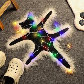 Light Up Fried Cat Rug, Funny Area Rugs Christmas Lights Decoration Anti Skidding Floor Rug Carpet Decoration for Home, Bedroom, Office, Christmas Party (Colorful) in Saudi Arabia